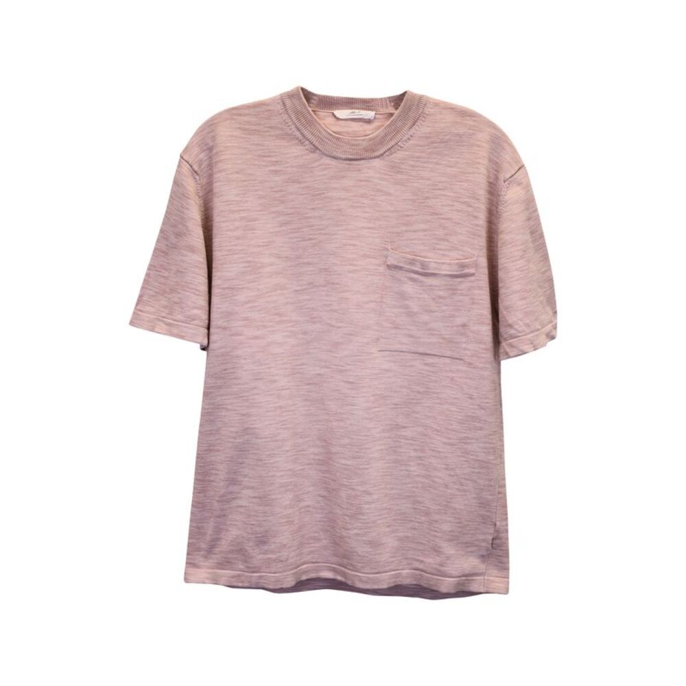 Mr. P Space-Dyed T-shirt in Pink Cotton